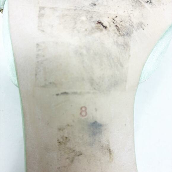 Jeffrey Campbell Mint Green Mr Big Chain Satin Heels 8 - Picture 8 of 8